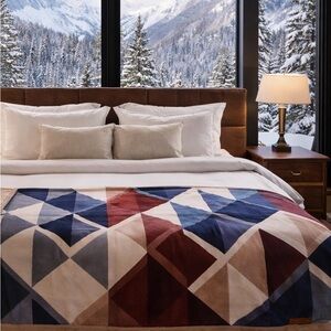 Pendleton reversible Blanket - Blue, Red, Cream